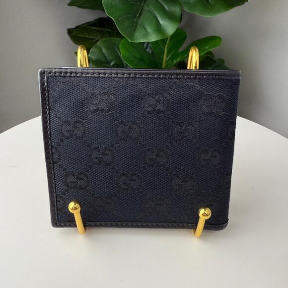 💎✨Authentic Gucci GG Canvas Bi-fold Wallet in Black - Picture 2 of 5